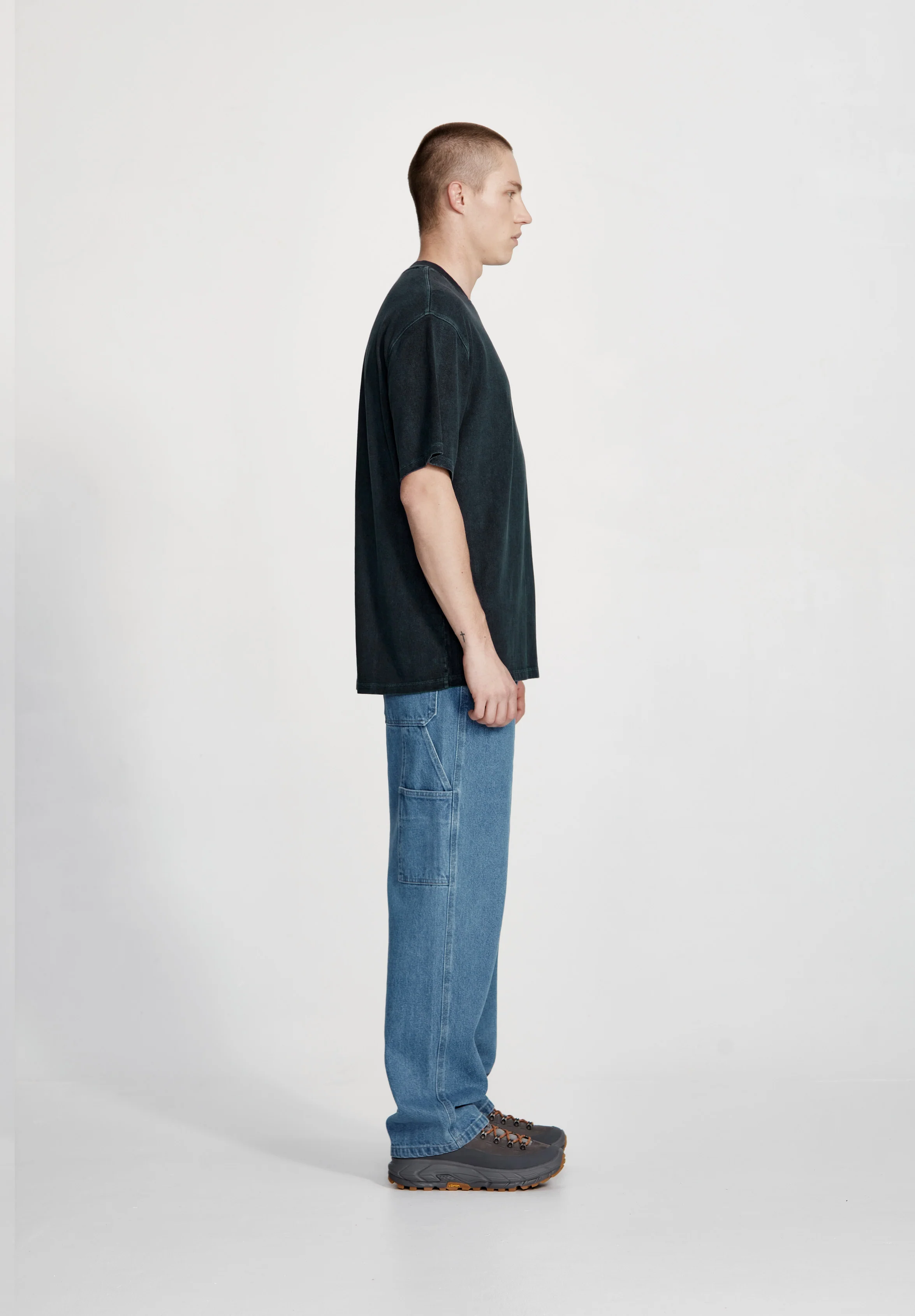 HEMP JERSEY STUDIO TEE, VINTAGE INK - Image 4