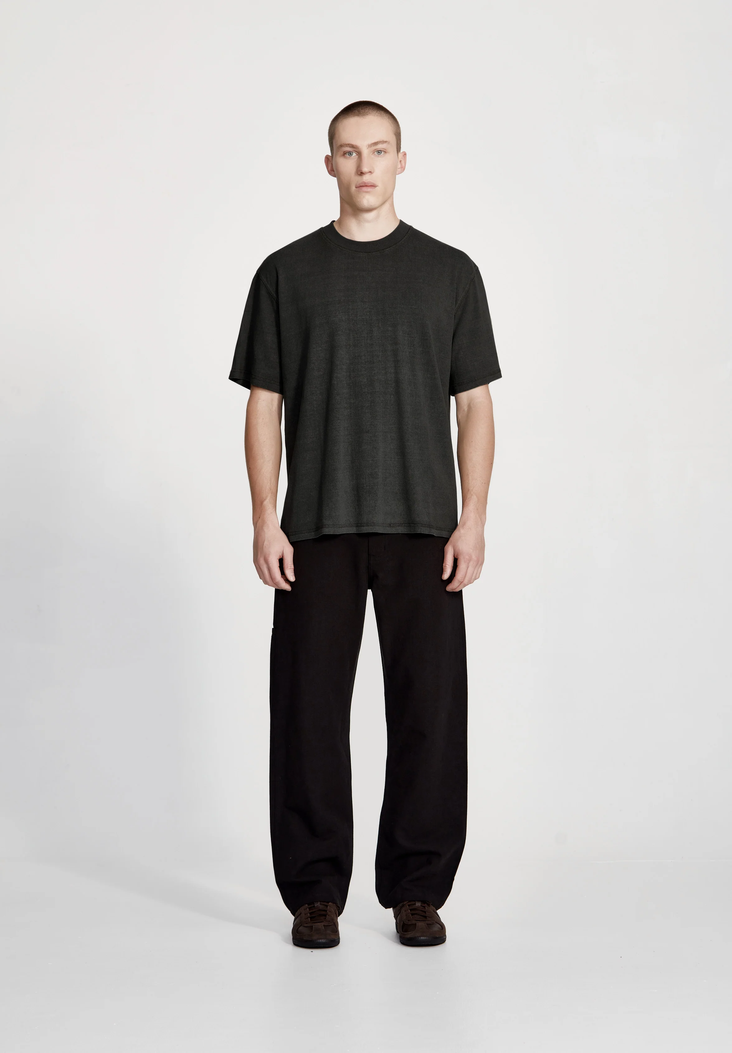 HEMP JERSEY STUDIO TEE, VINTAGE BLACK - Image 3