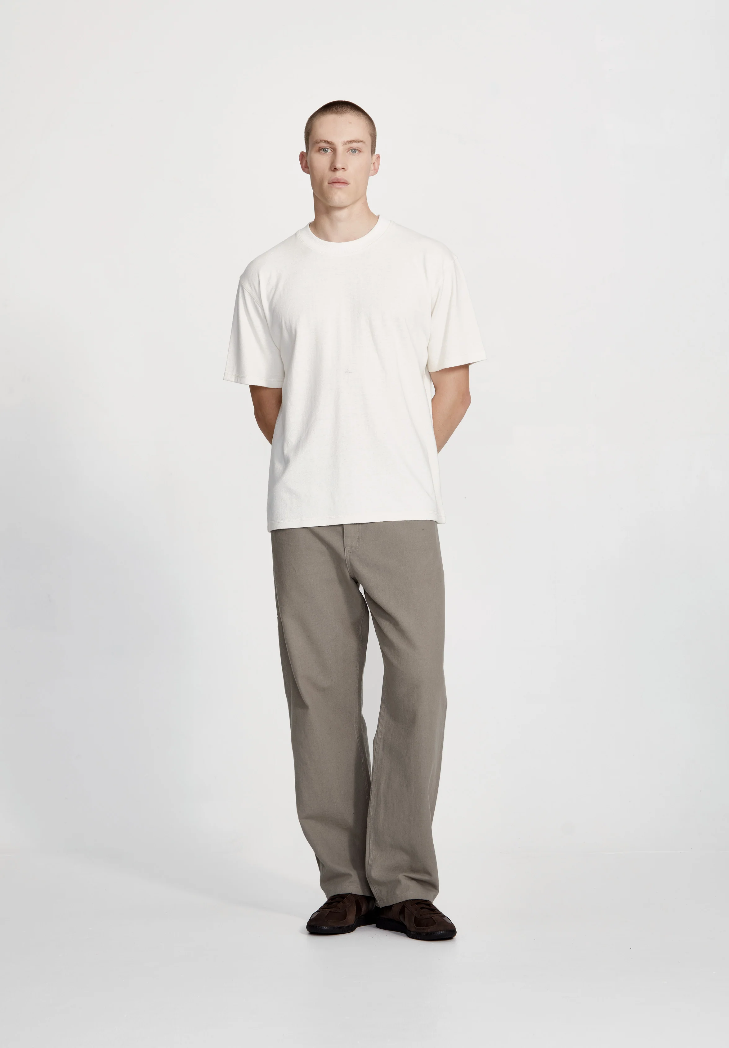 HEMP JERSEY STUDIO TEE, RICE WHITE - Image 2