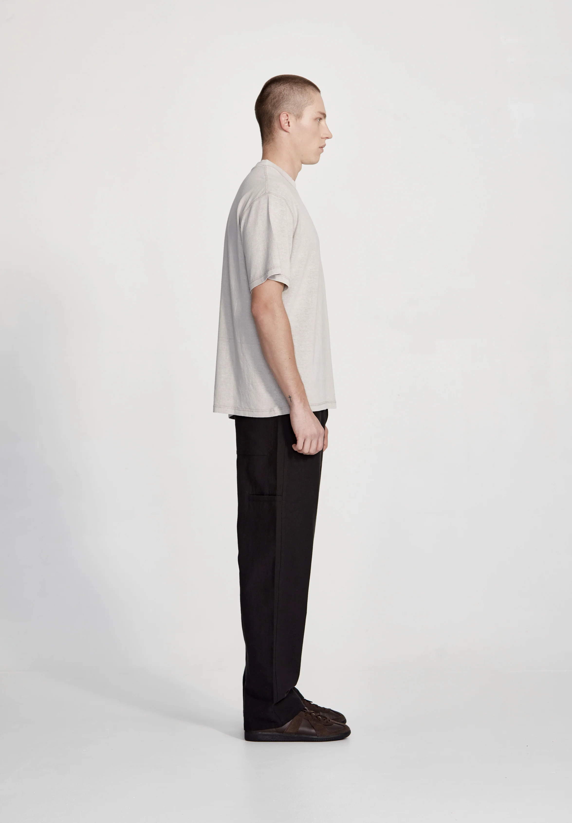 HEMP JERSEY STUDIO TEE, VINTAGE STONE - Image 4
