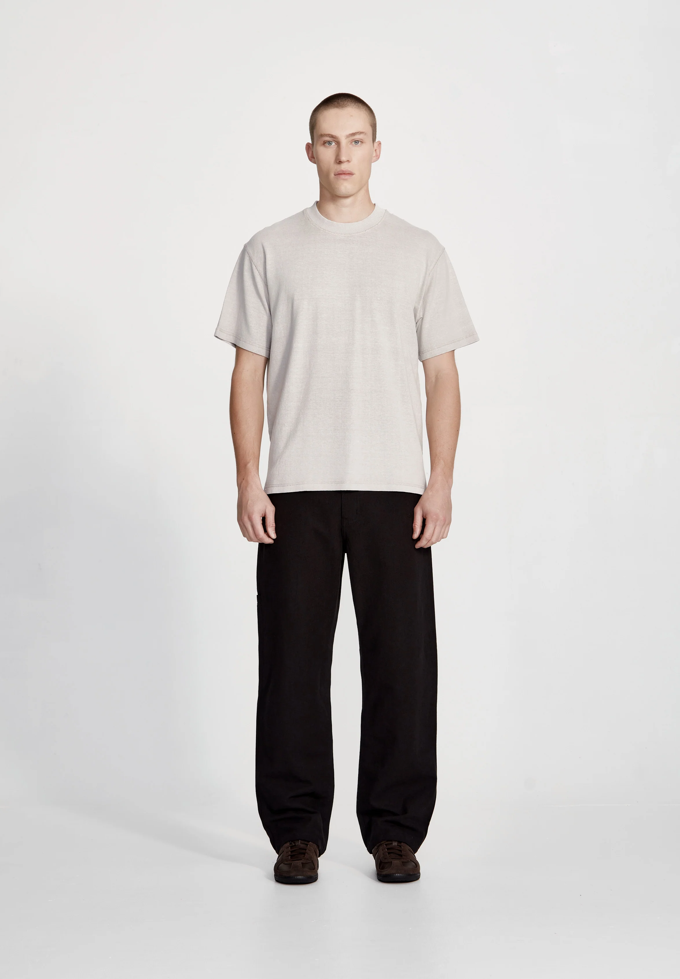 LINEN/COTTON WORK PANT, BLACK - Image 3