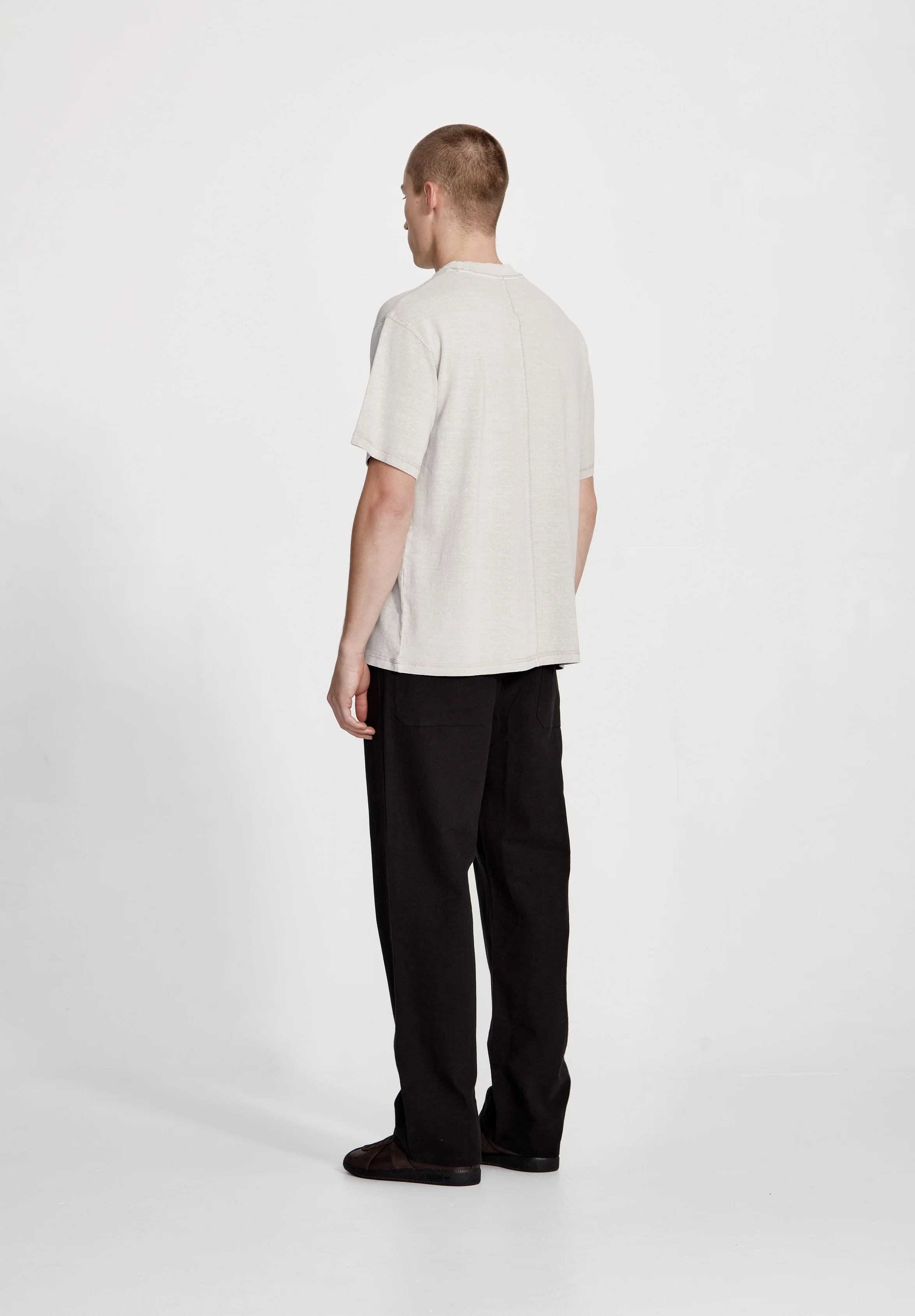 LINEN/COTTON WORK PANT, BLACK - Image 4