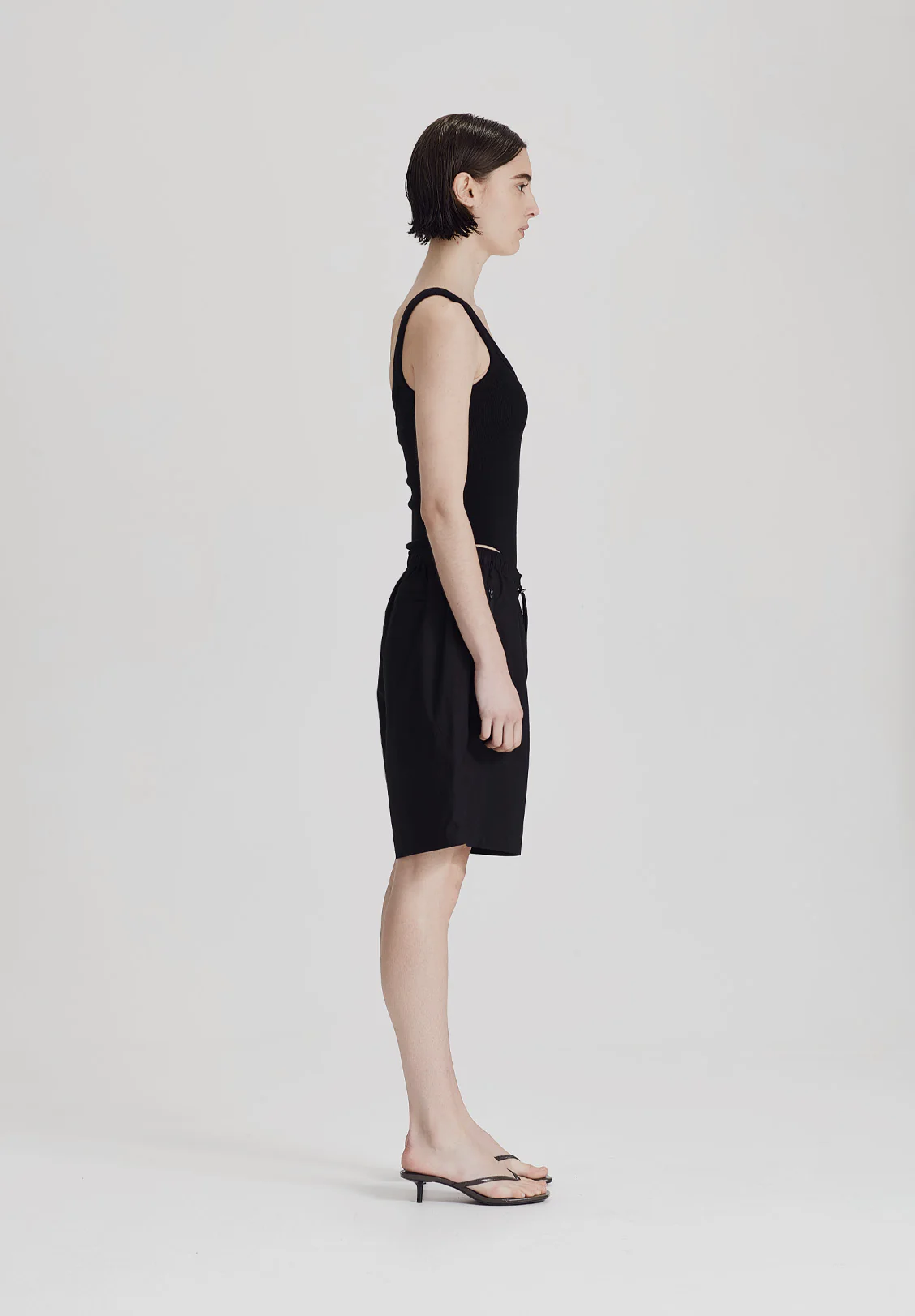 POPLIN FESTIVAL SHORT, BLACK - Image 3