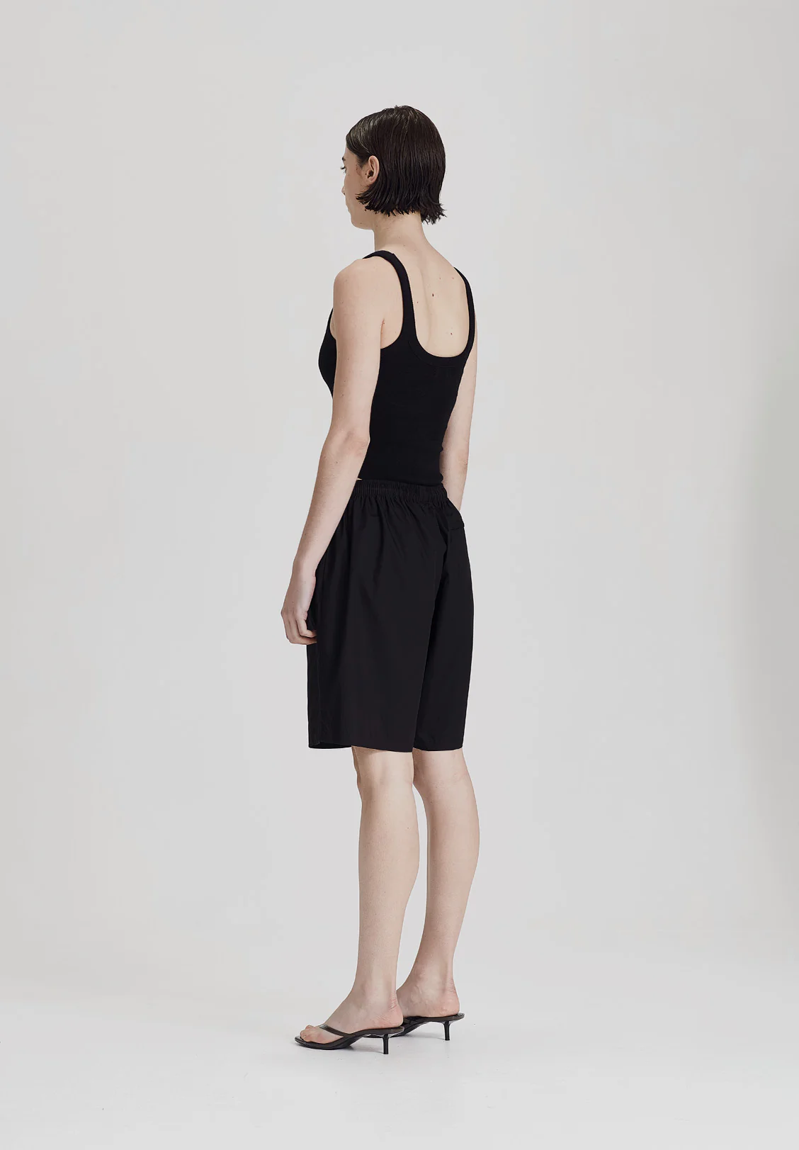 POPLIN FESTIVAL SHORT, BLACK - Image 4