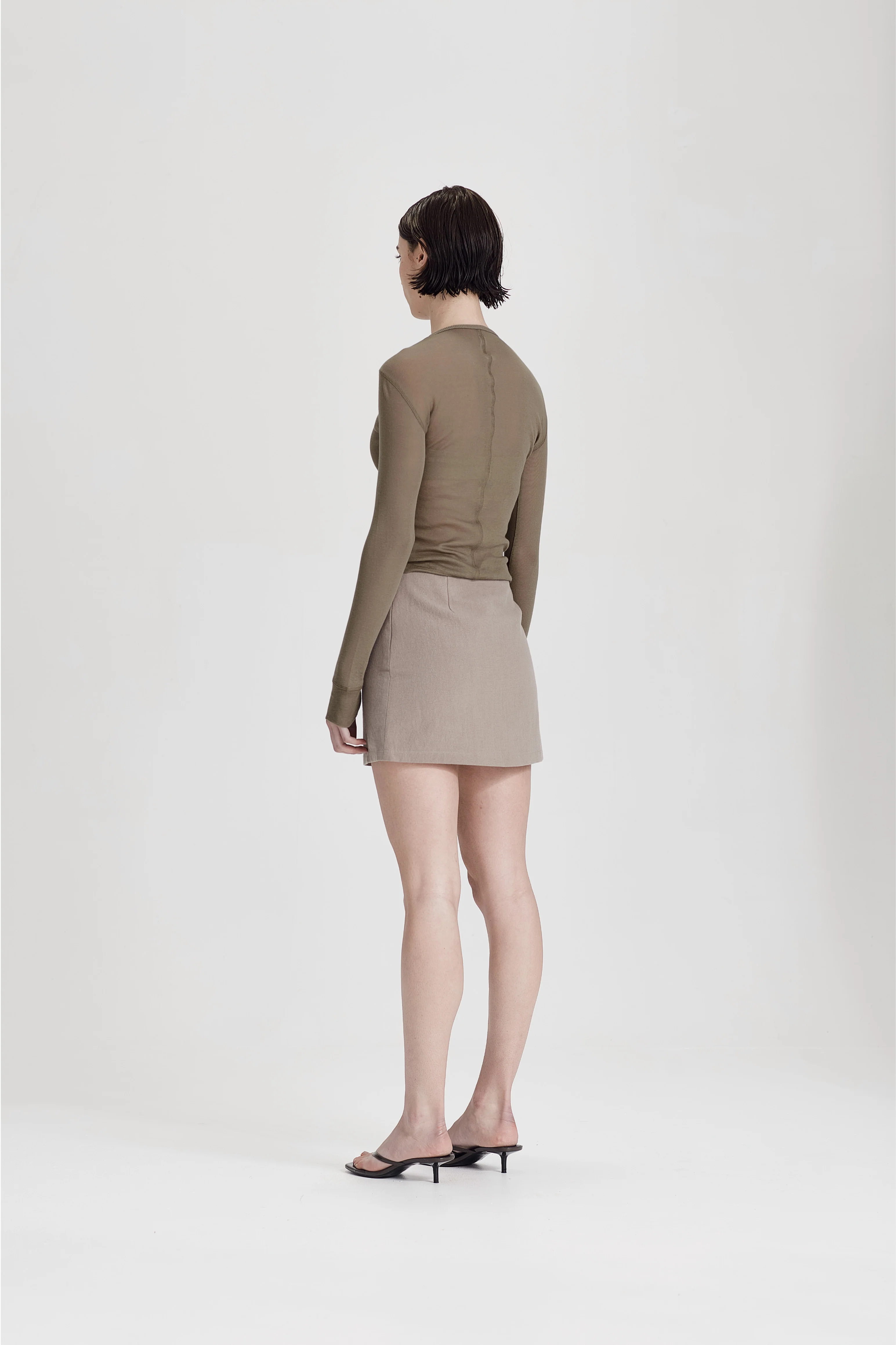 ULTRAFINE LS LAYER TEE, OLIVE - Image 3