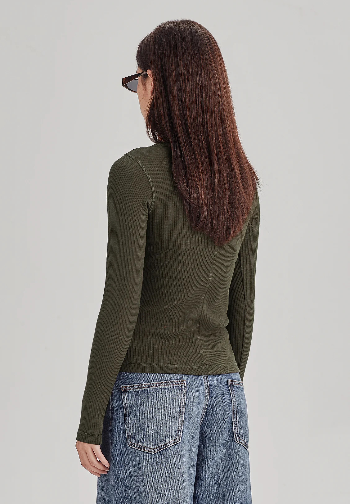 BASE RIB LS, KHAKI - Image 3
