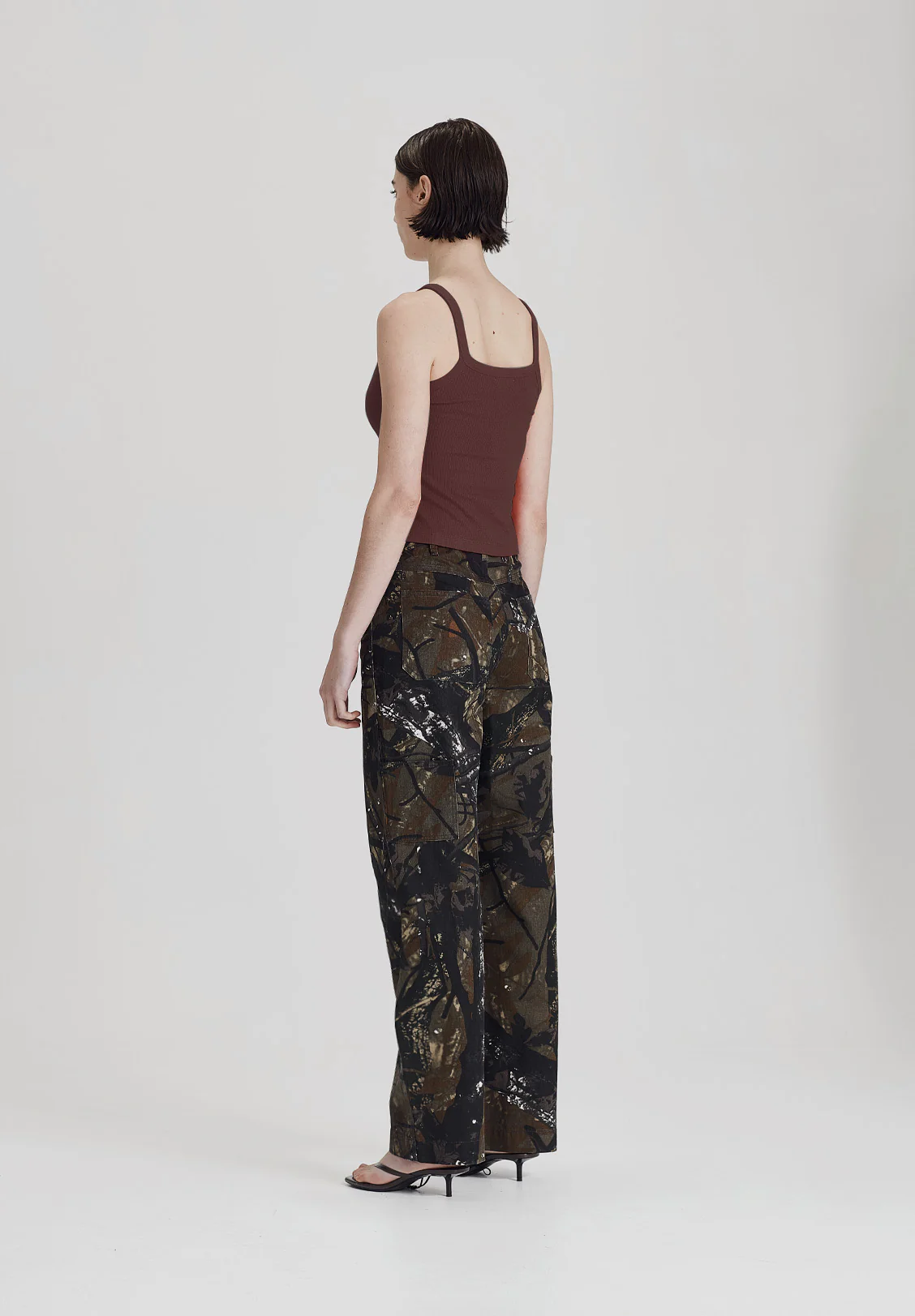 WOMENS BASE RIB THIN TANK, COCOA - Image 3
