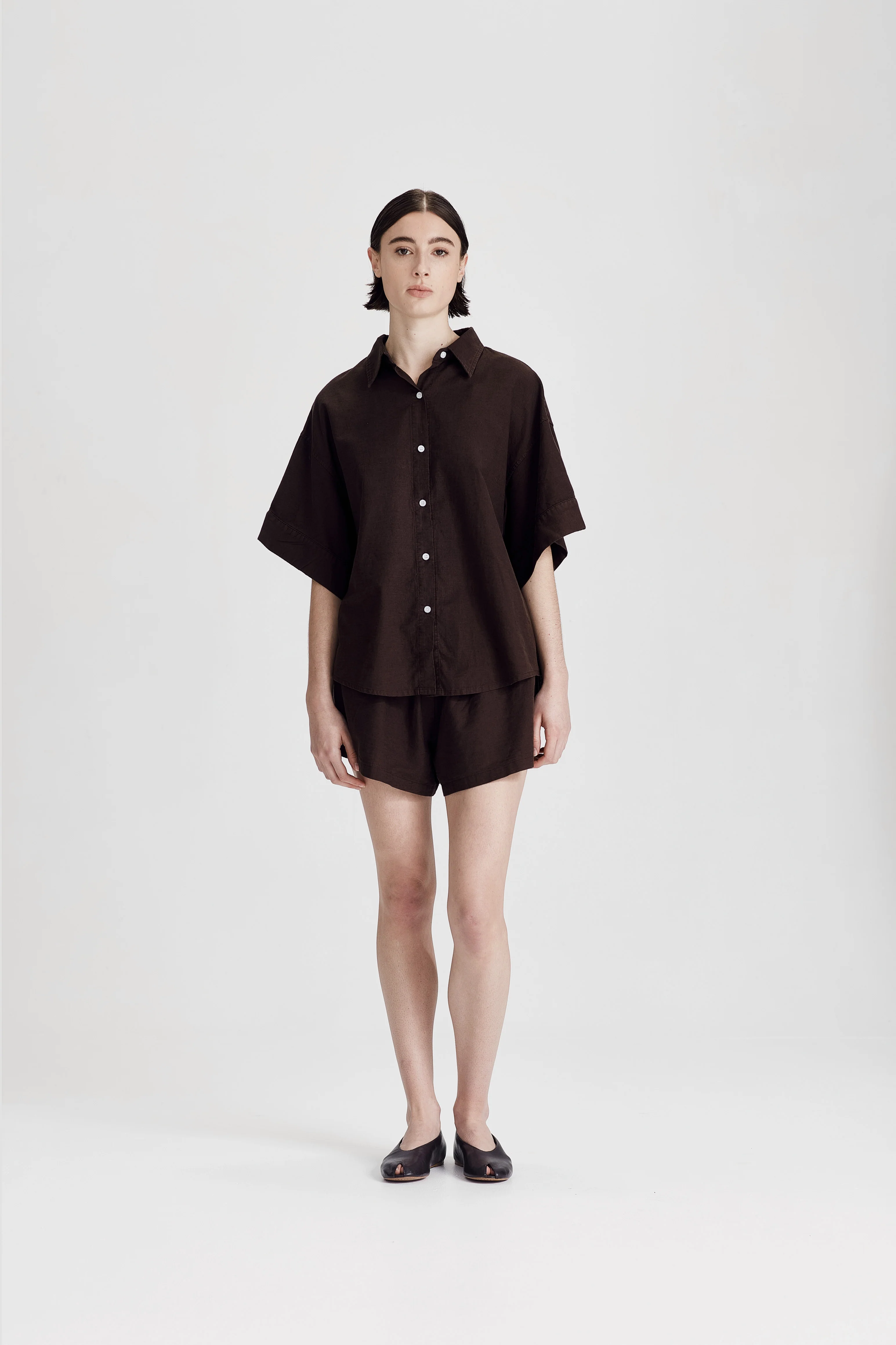 BOYFRIEND SHIRT, COCOA - Image 4