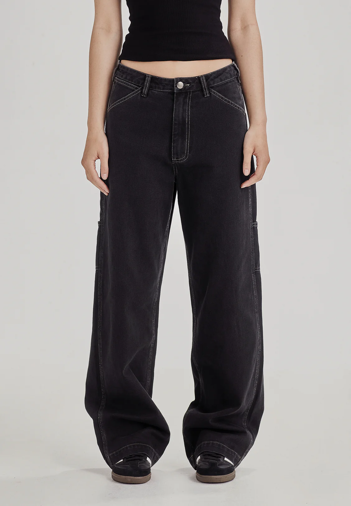 WOMENS CARPENTER PANT, VINTAGE BLACK - Image 4