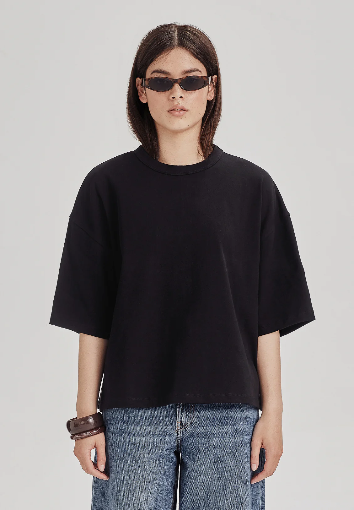 HEAVY BOXY TEE, BLACK - Image 4