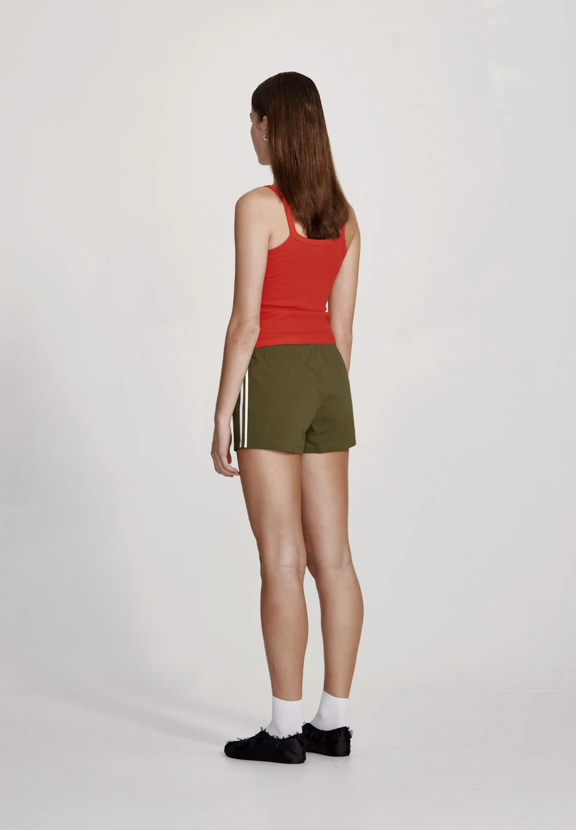 WOMENS REC TRACK SHORT, OLIVE - Image 3