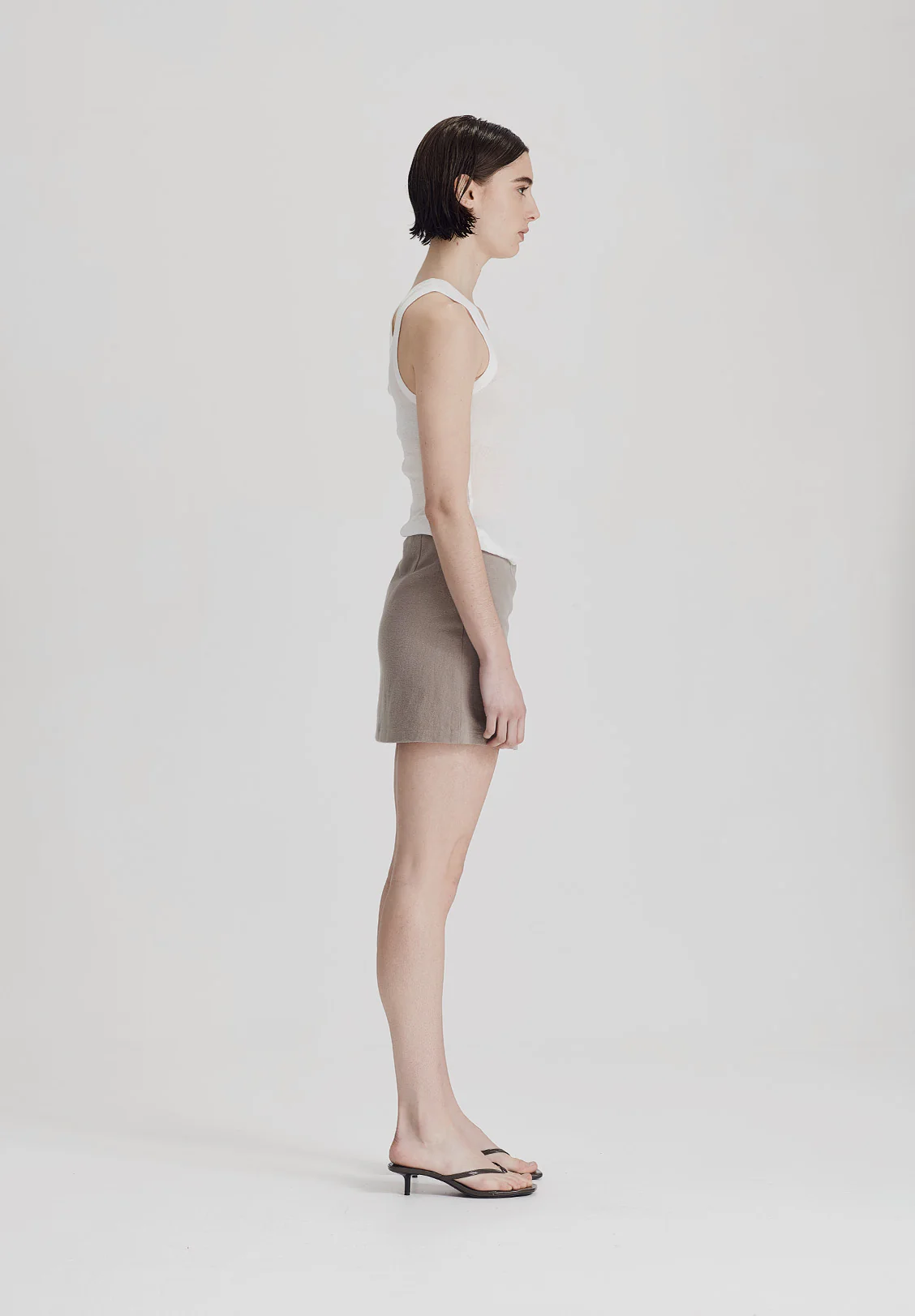 WOMENS ULTRA FINE LAYER TANK, WHITE - Image 3