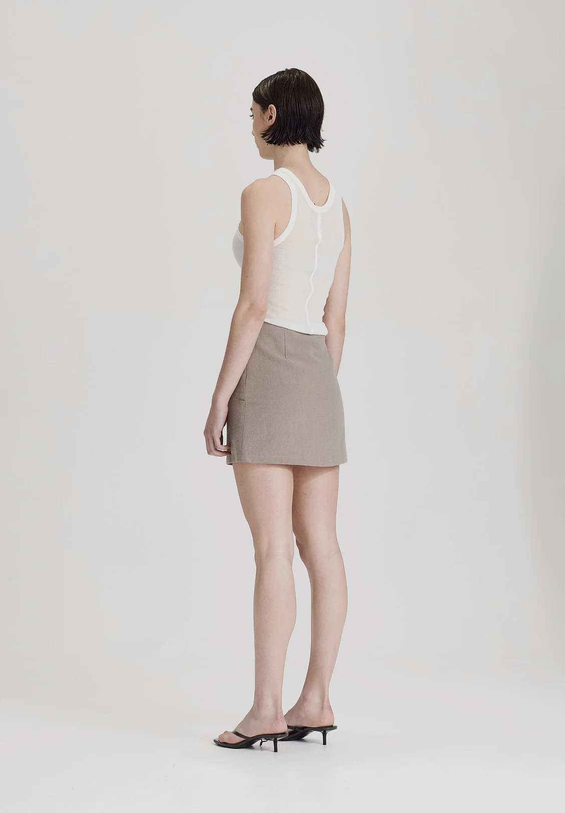 WOMENS ULTRA FINE LAYER TANK, WHITE - Image 4